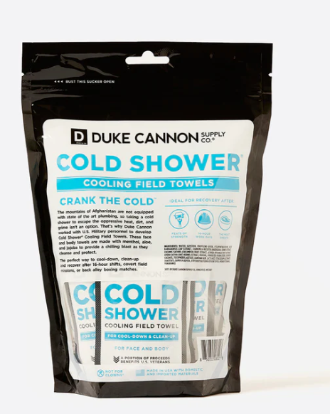 Duke Cannon Cold Shower Cooling Field Towels Multipack Pouch