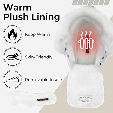 Mishansha Men's Waterproof Snow Boots, Insulated Warm Lined Winter Boot for Cold Weather, Non-Slip Outdoor Trekking Hiking Shoes